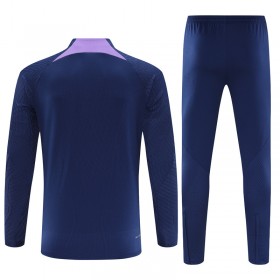 Barn Liverpool Trainings Sweatshirt Kvarts-Dragkedja 2023-24 Navy